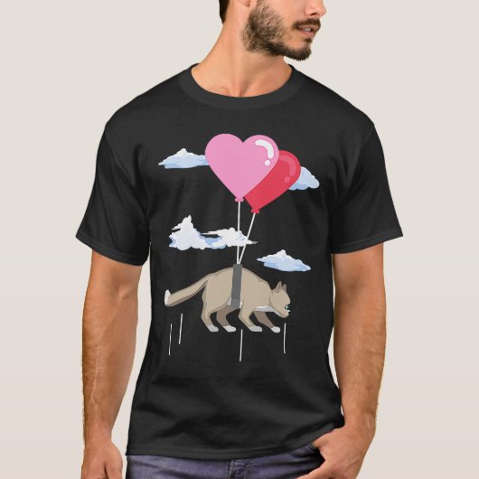 Valentine's Day Cat Cute Persian T-Shirt (Vorderseite)