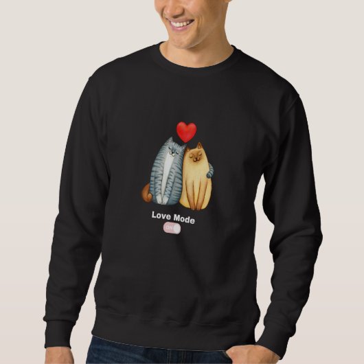 Valentine's Day cat motif lion fashion on for men Sweatshirt (Vorderseite)