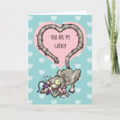 Valentine's Day Catnip Mouse Toy Funny Cat Karte (Vorderseite)