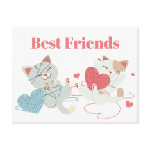 Valentine's Day Cats Herzgarn Kätzchen Bester Freu