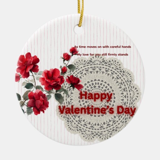 Valentine's Day Ceramic Ornament (Vorne)