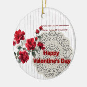 Valentine's Day Ceramic Ornament (Links)