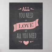 Valentine's Day Chalkboard Style Poster (Vorne)