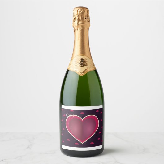 Valentine's Day, champagne 🍾 labels 🥂 Schaumweinetikett (Vorderseite)