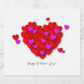 Valentine's Day, champagne 🍾 labels 🍾 Schaumweinetikett (Einzelnes Label)