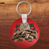 Valentine's Day Chocolate Chipmunk Schlüsselanhänger (Vorderseite)