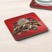 Valentine's Day Chocolate Chipmunk Untersetzer (Linke Seite)
