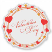 Valentine's Day Circle Design-25695 Aufkleber (Vorderseite)