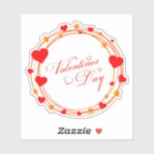 Valentine's Day Circle Design-25695 Aufkleber (Blatt)