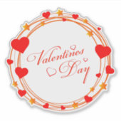 Valentine's Day Circle Design-25695 Aufkleber (Vorderseite)