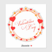 Valentine's Day Circle Design-25695 Aufkleber (Blatt)