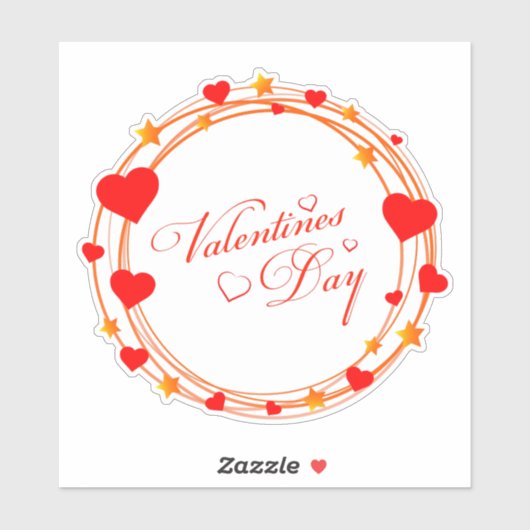 Valentine's Day Circle Design-25695 Aufkleber (Blatt)