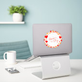 Valentine's Day Circle Design-25695 Aufkleber (Laptop auf Schreibtisch)