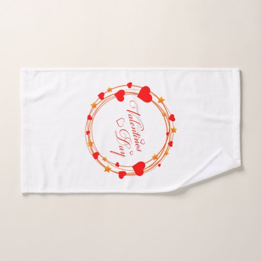 Valentine's Day Circle Design-25695 Handtuch (Handtuch)