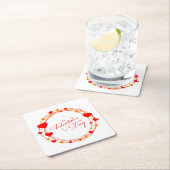 Valentine's Day Circle Design-25695 Rechteckiger Pappuntersetzer (Vor Ort)
