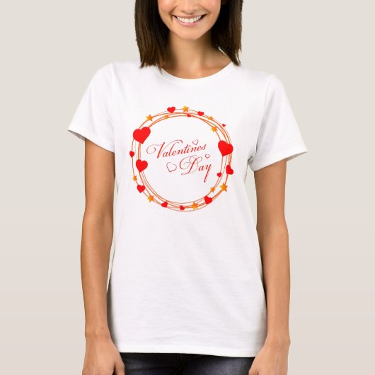 Valentine's Day Circle Design-25695 T-Shirt (Vorderseite)