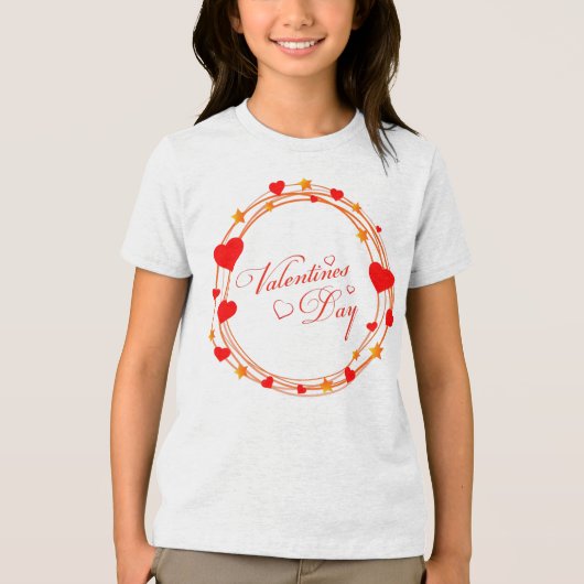 Valentine's Day Circle Design-25695 Tri-Blend Shirt (Vorderseite)