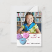 Valentine's Day Class Girl Custom Foto Mitteilungskarte (Vorderseite)