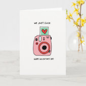 Valentines Day Click Photo Card Karte (Gelbe Blume)