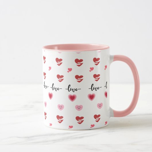 Valentine's Day Coffee Mugs Pink Theme Tasse (Rechts)