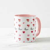 Valentine's Day Coffee Mugs Pink Theme Tasse (VorderseiteRechts)