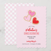Valentine's Day Cookie Decorating Party Einladung (Vorne/Hinten)