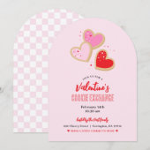 Valentine's Day Cookie Exchange Party Einladung (Vorne/Hinten)