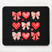 Valentines Day Coquette Bow Hearts Leopard Women G Mousepad (Vorne)