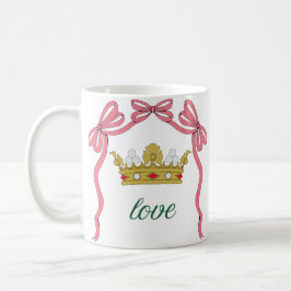 Valentine's Day Coquette Heart Bow Valentine's Kaffeetasse