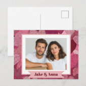 Valentine's Day Couple Card | Custom Photo Postkarte (Vorne/Hinten)