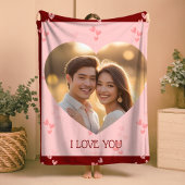 Valentine's Day Couple Sherpa Blanket Herz Sherpadecke