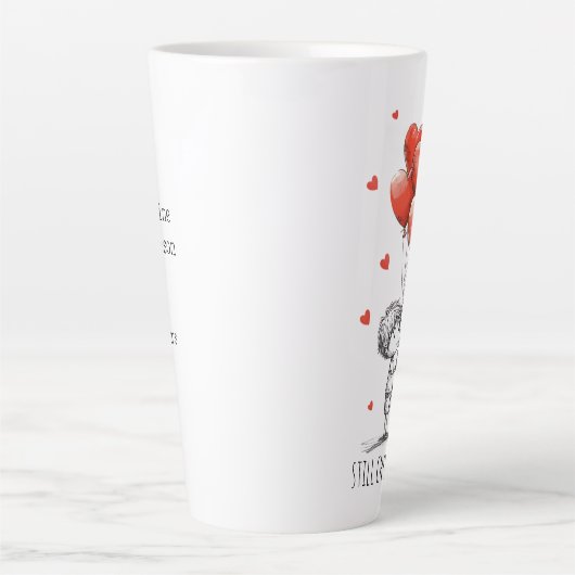 Valentines Day Couples Custom Anniversary Milchtasse (Vorderseite)