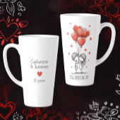 Valentines Day Couples Custom Anniversary Milchtasse