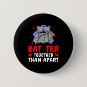Valentine's Day Cuddling Cute Bats Couple Bat Vale Button (Vorderseite)