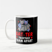 Valentine's Day Cuddling Cute Bats Couple Bat Vale Kaffeetasse (Links)