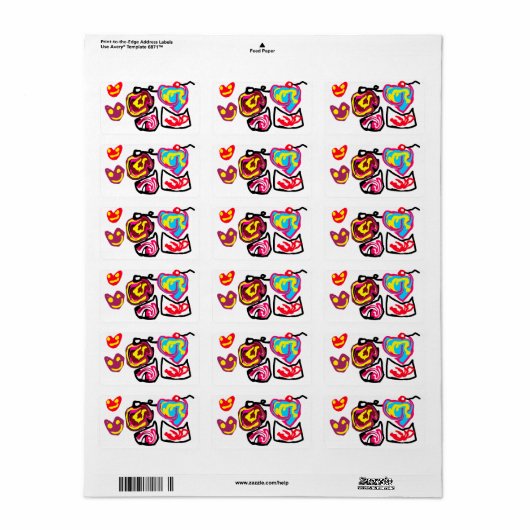 valentine's day cupcakes adressaufkleber (Vorne)