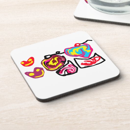 valentine's day cupcakes getränkeuntersetzer (Linke Seite)