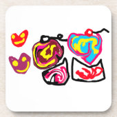 valentine's day cupcakes getränkeuntersetzer (Vorderseite)