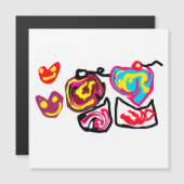 valentine's day cupcakes magnetkarte (Vorne/Hinten)