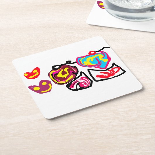 valentine's day cupcakes rechteckiger pappuntersetzer (angewinkelt)