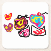 valentine's day cupcakes rechteckiger pappuntersetzer (Vorderseite)