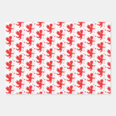 Valentine's Day Cupid Arrow Hearts Red White Geschenkpapier Set (Vorderseite)
