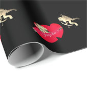 Valentine's Day Cupid  Geschenkpapier (Rolleneckpunkt)