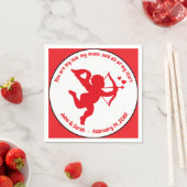 Valentine's Day Cupid Heart Serviette (Beispiel)