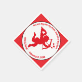Valentine's Day Cupid Heart Serviette (Ecke)