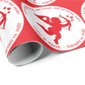 Valentine's Day Cupid hot red beauty Geschenkpapier (Rolleneckpunkt)