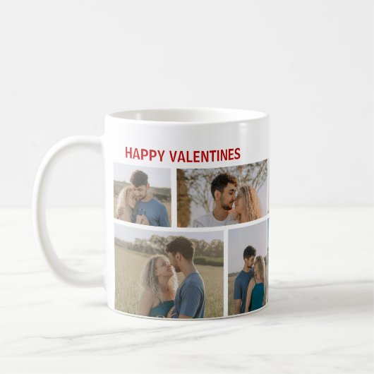 Valentines Day Custom 10 Photos Kaffeetasse (Links)