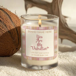 Valentine's Day Custom Candle Labels  Quadratischer Aufkleber