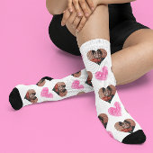 Valentine's Day Custom Heart Foto Gesicht Socken