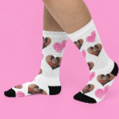Valentine's Day Custom Heart Foto Gesicht Socken